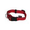 Adjustable dog collar red nylon - W10mm L20 to 30cm