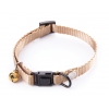 Collier réglable nylon uni pour chat - Martin Sellier - Beige