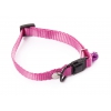 Collier réglable nylon uni pour chat - Martin Sellier - Rose