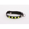 Adjustable Cat and small dog Collar - Neon Black - yellow