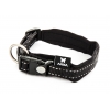 Adjustable dog collar - Neo Black - Lenght 30 to 35cm - width 15mm