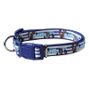 Blue sailor dog collar - 48-70x2.5cm