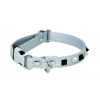 Pearl imitation leather dog collar - 25 à 34 cm x 1,5 cm
