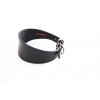 Greyhound and Whippet Kingdom Black leather Collar  - leather imitation leather - Greyhound L 44cm