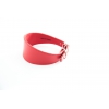 Greyhound and Whippet Kingdom Red leather Collar  - leather imitation leather - Greyhound L 44cm