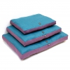 Coussin rectangle pour chien - Bleu/violet pile