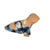 Doudoune pour chien - Patchwork bleu