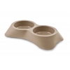 Gamelle double pour chien - taupe - 16 cm x h 4,5 cm