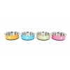 Dog bowl - stainless steel color - Set of 4 - 0.6 L