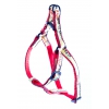 Step in harness for cat - cat pattern - red - W10mm L20 to 35cm