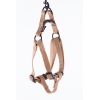 Step in harness for dog beige nylon - W10mm L 25 to 35cm
