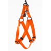 Step in harness for dog orange nylon - W10mm L 25 to 35cm