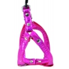 Dog harness - Disco pink nylon - Width 15 mm - Lenght 35 to 45 cm