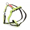 Dog color fluo harness - nylon yellow & pink - Size S - Width 15 mm - Lenght 35 to 45 cm