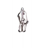 Dog harness - grey nylon - 1,6 x 35 to 50 cm