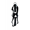 Dog harness - nylon black - 4 x 90 à 110 cm