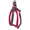 Dog harness - nylon black peas - Width 15 mm - Lenght from 35 to 45 cm