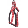 Harnais nylon pois rouge - largeur 15 mm - Longueur de 35 à 45 cm
