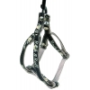 Dog harness - nylon Rock'N'Roll black - 10mm x 25 à 35 cm 