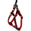 Dog harness - nylon Rock'N'Roll red - 10mm x 25 à 35cm 