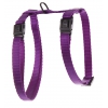 Harnais réglable nylon uni pour chat - Mauve