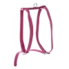 Harnais tubulaire réglable en nylon uni pour chat - Rose