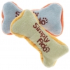 Organic plush toy for dogs -2 Mini bones blue / green 10cm - Simply Fido