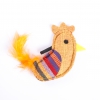 Jouet pour chat - Coq jaune - tissu ethnique 2