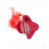 Jouet pour chat - Poisson volant rouge - tissu ethnique 1