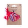 Jouet pour chat - Souris rouge  - tissu ethnique 2