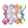 Jouet pour chien - Lot de 4 cordes + 2 balles de tennis - 40cm