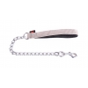 Laisse chaîne pour chien - gris - très forte - 4mm - 30mm - 60cm