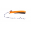 Dog Lead chain - orange - very strong - 4mm - 30mm - 60cm