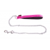Laisse chaîne pour chien - rose - forte - 3mm - 25mm - 100cm