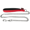 Dog Lead chain - red - high - 3mm - 25mm - 100 cm