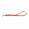 Laisse courte en cuir orange - L.50 x l.2.5 cm