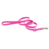 Laisse cuir fuchsia pour chien - cuir fantaisie trèfle peausserie - antaisie trèfle peausserie - antaisie trèfle peausserie - larg 10mm Long 100cm