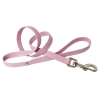 Pink suede leather lead - 100x1.6 cm