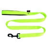 Laisse double épaisseur pour chien en nylon vert citron - larg 40mm Long 120cm