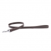 Brown leather lead for dog - cut stung franc - W 14mm L 100cm
