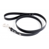Black leather lead for dog - classic colorful leather riveted - W 10mm L 100cm