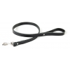 Black leather lead for dog - Special bulldog and mastiff - W20mm L100cm