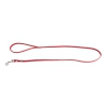 Red leather lead for dog - classic colorful leather riveted - W 10mm L 100cm