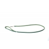 Green leather lead for dogs - coupe franc - W 16mm L 100cm