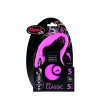 Flexi Leash Classic Pink Line - Cord -  Size S - Up to 15 kg - Lenght 5 meters