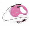 Flexi Leash Classic Pink Line - Cord -  Size XS - for cats