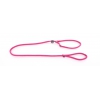 Dog nylon lead with choke collar - pink - 180cm 