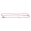 Laisse pour chien multiposition nylon rond rose - 1,3 x 192 cm