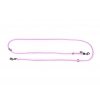 Multiposition dog lead - rounded nylon - Purple - 1,3 x 192 cm 