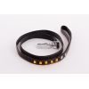 Dog nylon lead - Fluo Black  - black & orange - Size XS - Width 10 mm - Lenght  100 cm